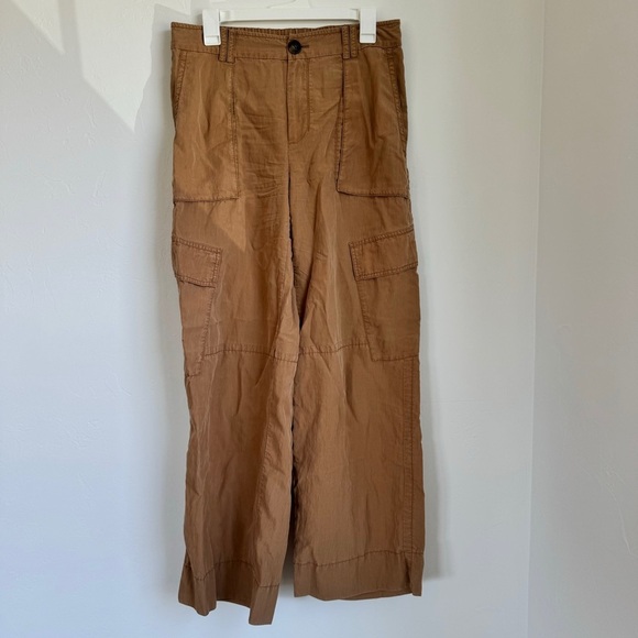 Vince Mid Rise Fluid Cargo Trouser in Nile Size 8 - Picture 5 of 8